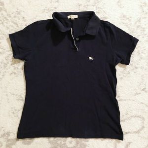 black burberry polo